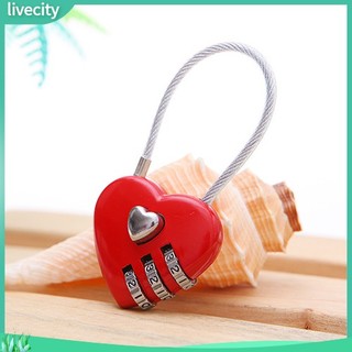 {livecity} Ổ Khoá Số Mini Hình Trái Tim