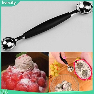 {livecity} Muỗng múc trái cây tròn 2 đầu được làm từ thép không gỉ