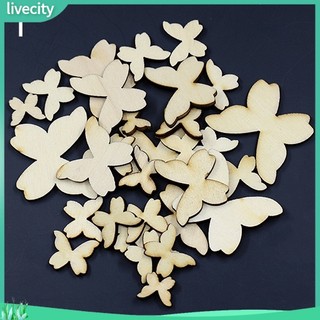 {livecity} Set 50 nút gỗ dễ thương cho trang trí thủ công