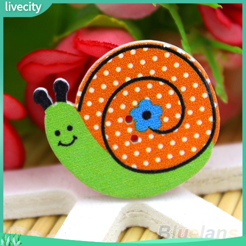 Bộ 50 nút gỗ trang trí scrapbook hình cún hoạt hình