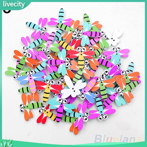 Bộ 50 nút gỗ trang trí scrapbook hình cún hoạt hình