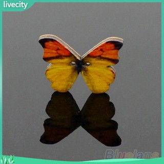 {livecity} Bộ 50 Nút Gỗ Hình Bướm