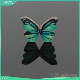 {livecity} Bộ 50 Nút Gỗ Hình Bướm