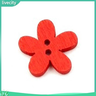 {livecity} Set 100 nút gỗ hình hoa