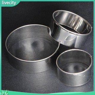 {livecity} Set 3 khuôn tròn làm bánh từ inox