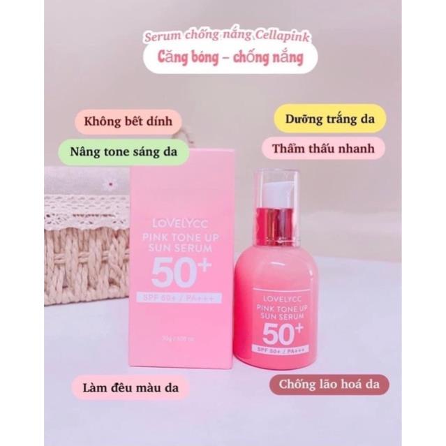 Serum Dưỡng Trắng Nâng Tone Da Lovely CC Pink Tone Up Ampoule Mẫu Mới 2023