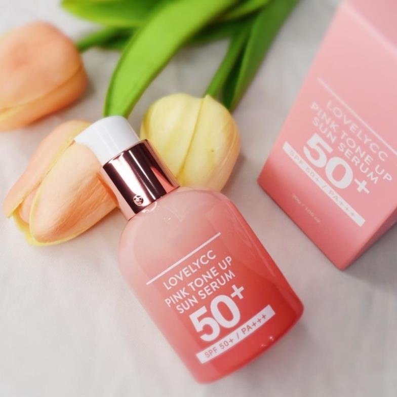 Serum Dưỡng Trắng Nâng Tone Da Lovely CC Pink Tone Up Ampoule Mẫu Mới 2023
