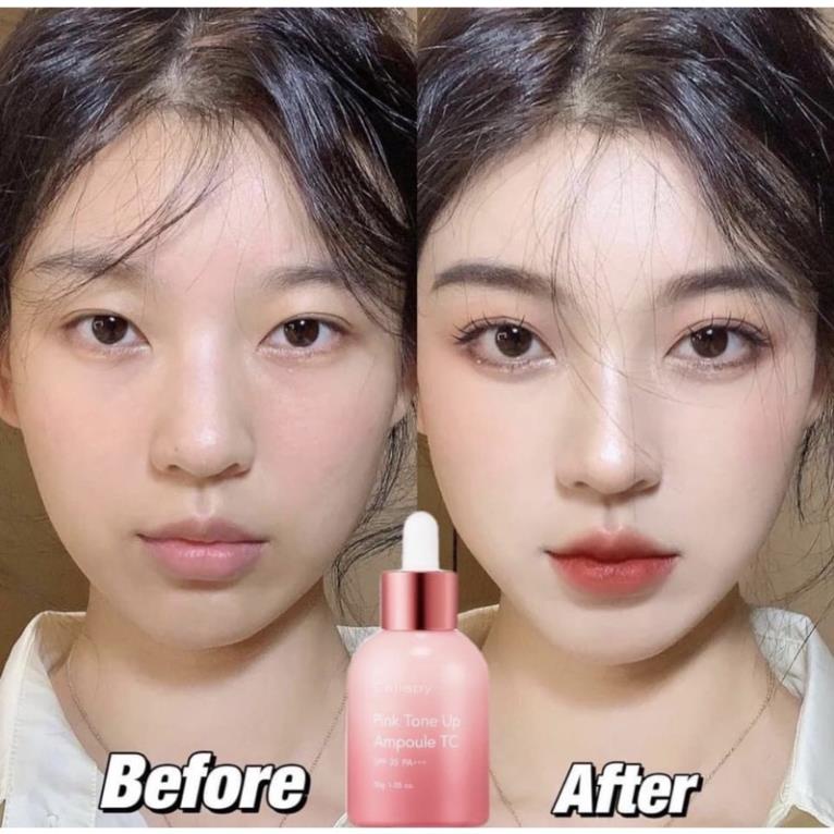 Serum Dưỡng Trắng Nâng Tone Da Lovely CC Pink Tone Up Ampoule Mẫu Mới 2023