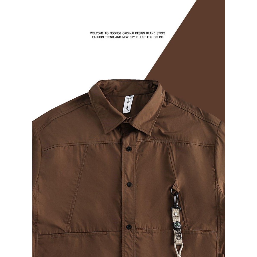 Áo Sơ Mi Nam Tay Ngắn Dáng Rộng Phong Cách Hip Hop Đường Phố Mỹ