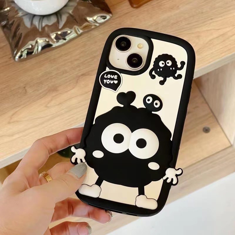 Ốp lưng iphone hoạ tiết Hòn Than Tim Ngộ Nghĩnh 6plus/6splus/7plus/8plus/x/xs/xsmax/11/12/13/14/15/pro/plus/promax