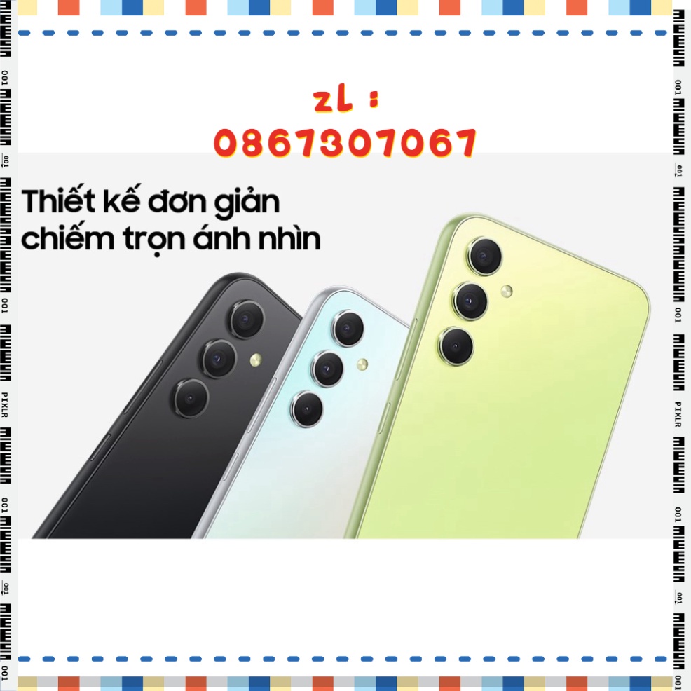 Điện thoại Samsung Galaxy A34 5G màn hình 6.6 inch Super AMOLED 120hz 6GB Bộ nhớ 128GB Khung Nhựa A1 JK9 chính