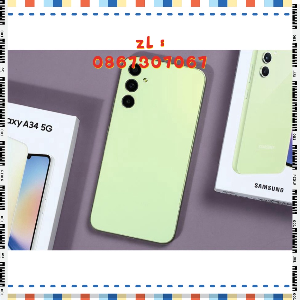 Điện thoại Samsung Galaxy A34 5G màn hình 6.6 inch Super AMOLED 120hz 6GB Bộ nhớ 128GB Khung Nhựa A1 JK9 chính