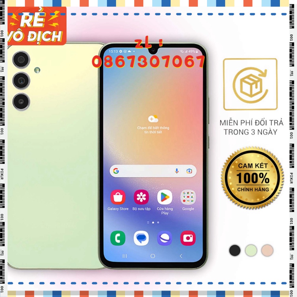 Điện thoại Samsung Galaxy A34 5G màn hình 6.6 inch Super AMOLED 120hz 6GB Bộ nhớ 128GB Khung Nhựa A1 JK9 chính