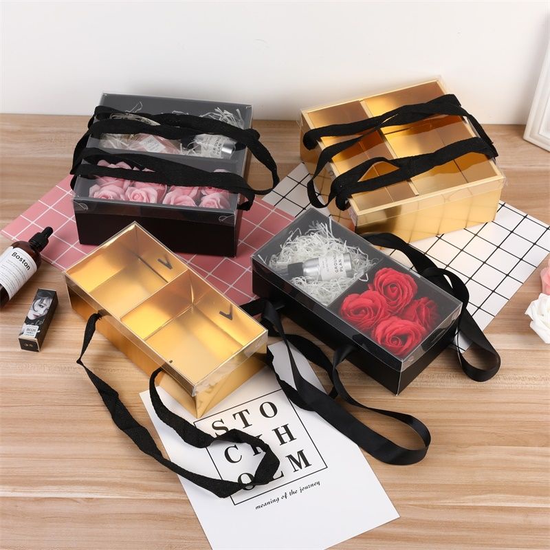 Hộp quà Vuông mặt kính Mica cao cấp dùng đựng Quà / Mỹ Phẩm / Hoa.