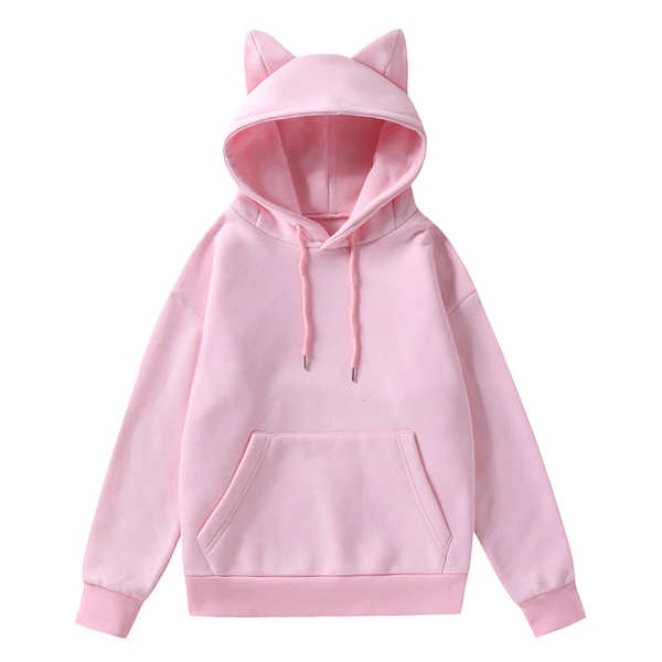 Áo Hoodie Tay Dài In Hình Tai Mèo Dễ Thương Phong Cách Hip Hop Thời Trang Mùa Thu Cho Nam Và Nữ