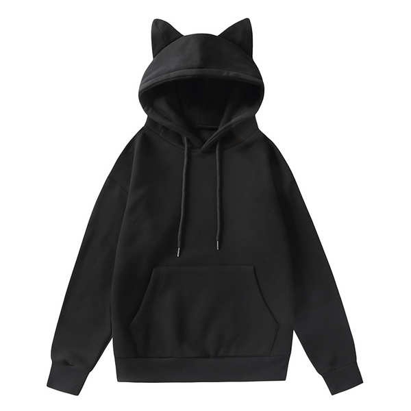 Áo Hoodie Tay Dài In Hình Tai Mèo Dễ Thương Phong Cách Hip Hop Thời Trang Mùa Thu Cho Nam Và Nữ