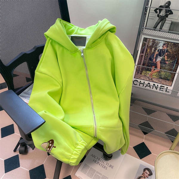 Áo Khoác Hoodie Có Khóa Kéo Thêu Họa Tiết Ba Mắt Dễ Thương Cho Nam Và Nữ