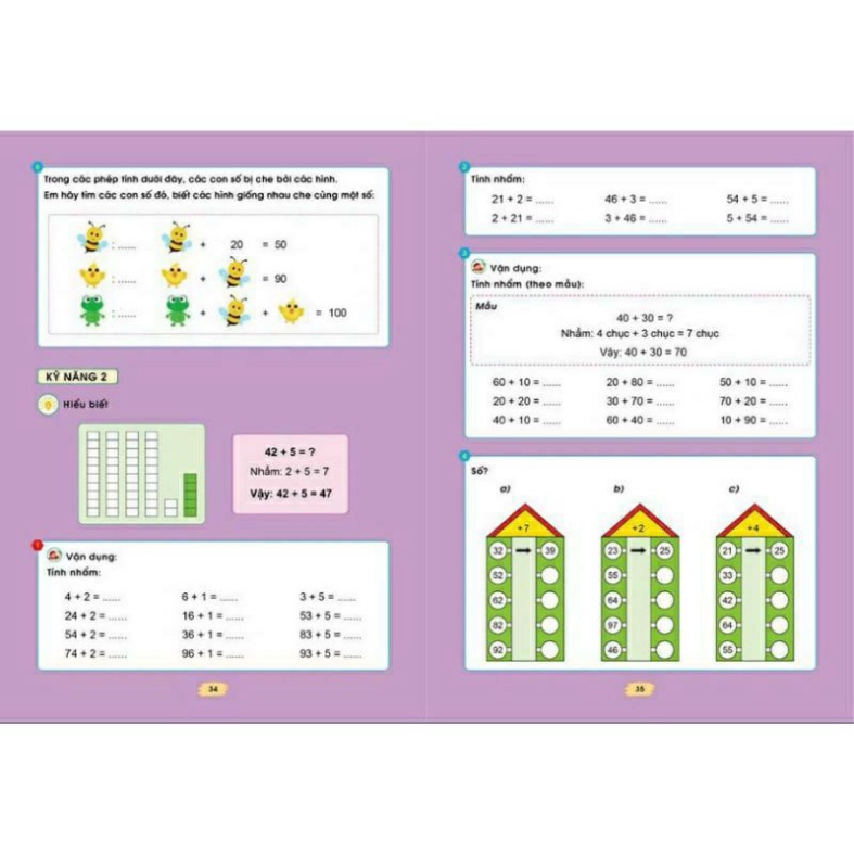 Sách - Rèn Kĩ Năng - Tính Nhanh Tính Nhẩm Cho Bé 5-7 Tuổi HM BOOK