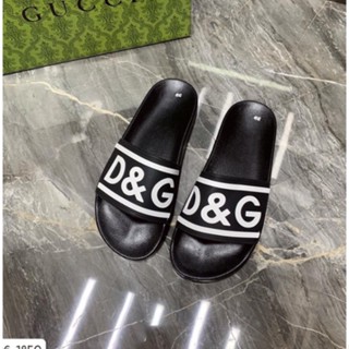 Dép lê quai ngang nam nữ, dép đẹp thời trang DG màu đen siêu rẻ của namlinh