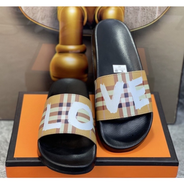 Dép lê thời trang quai ngang nam, dép BBR chữ LOVE hottrend 2023