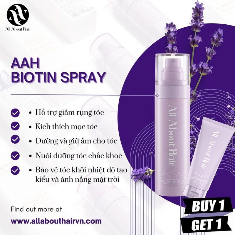 XỊT DƯỠNG TÓC BIOTIN ( All About Hair ) 120ml