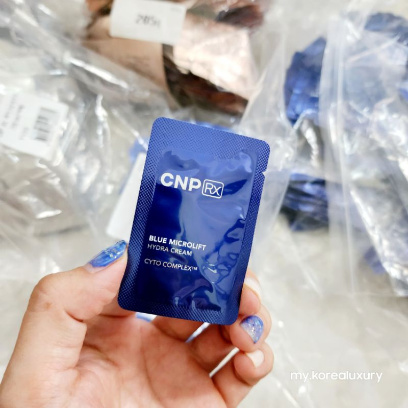 Gói kem cấp nước phục hồi da CNP Rx Blue Microlift Hydra Cream