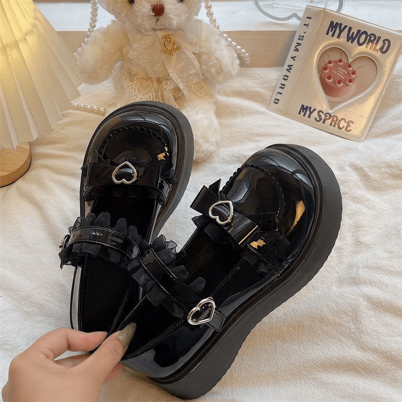 Siêu rẻ Giày búp bê Giày da nữ Nhật Bản dễ thương học sinh lolita công chúa loli xả kho thanh lý