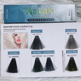 Thuốc nhuộm tóc Nataki collagen&karatin color cream 100ml