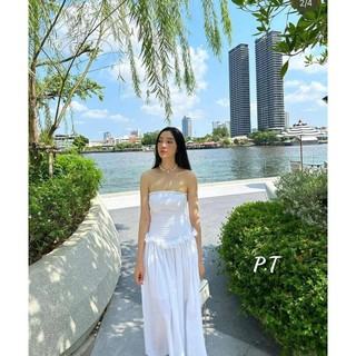 Váy lụa chun ngực kiểu dáng thanh lịch