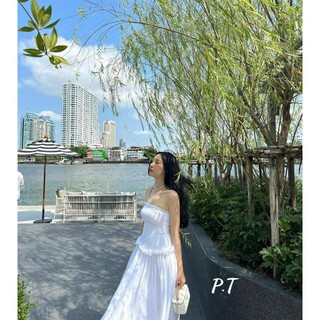 Váy lụa chun ngực kiểu dáng thanh lịch