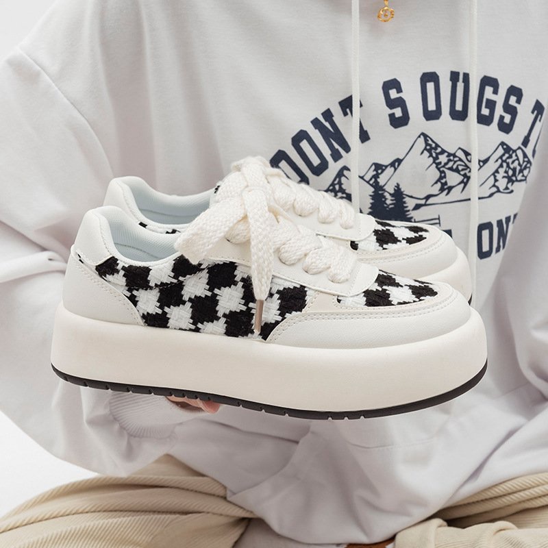 Siêu rẻ Giày Bánh Mì Đế Dày Mẫu Caro Đan Hottrend 2022 M8 - CAMSTORE xả kho thanh lý