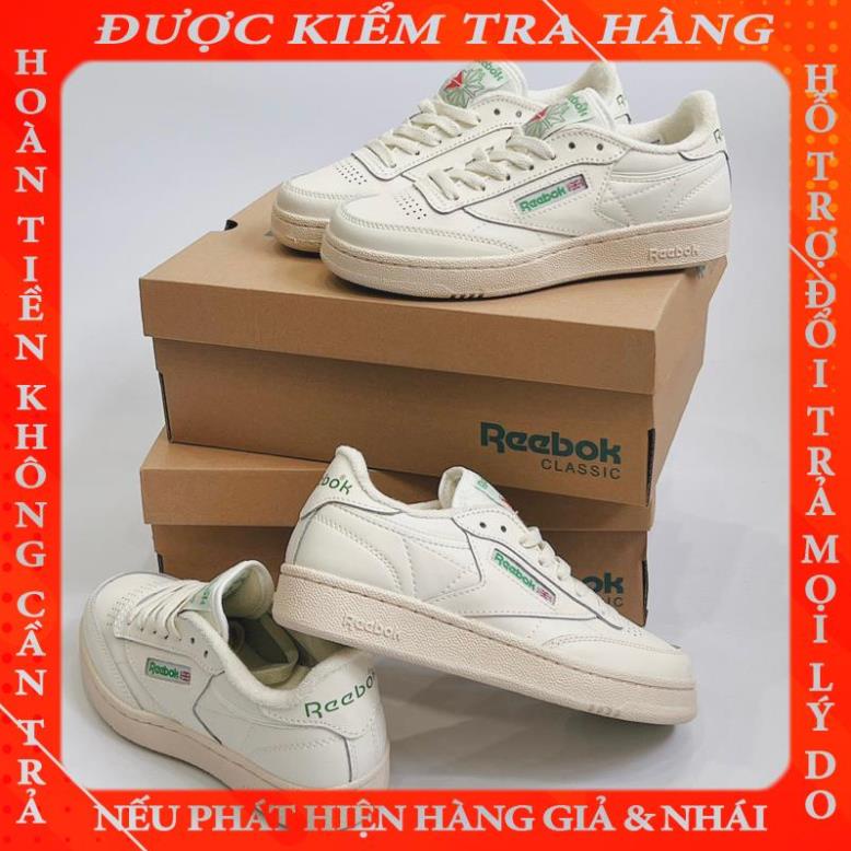 JDK STORE_Giày Sneaker Reebok Club C 85 Vintage White Green  phungma