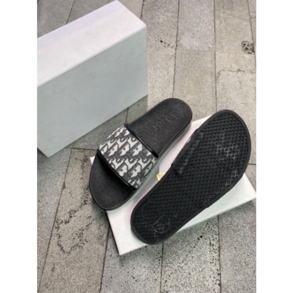 Dép lê quai ngang Dio - dep da nam bản da PU đế cao su non mềm mại