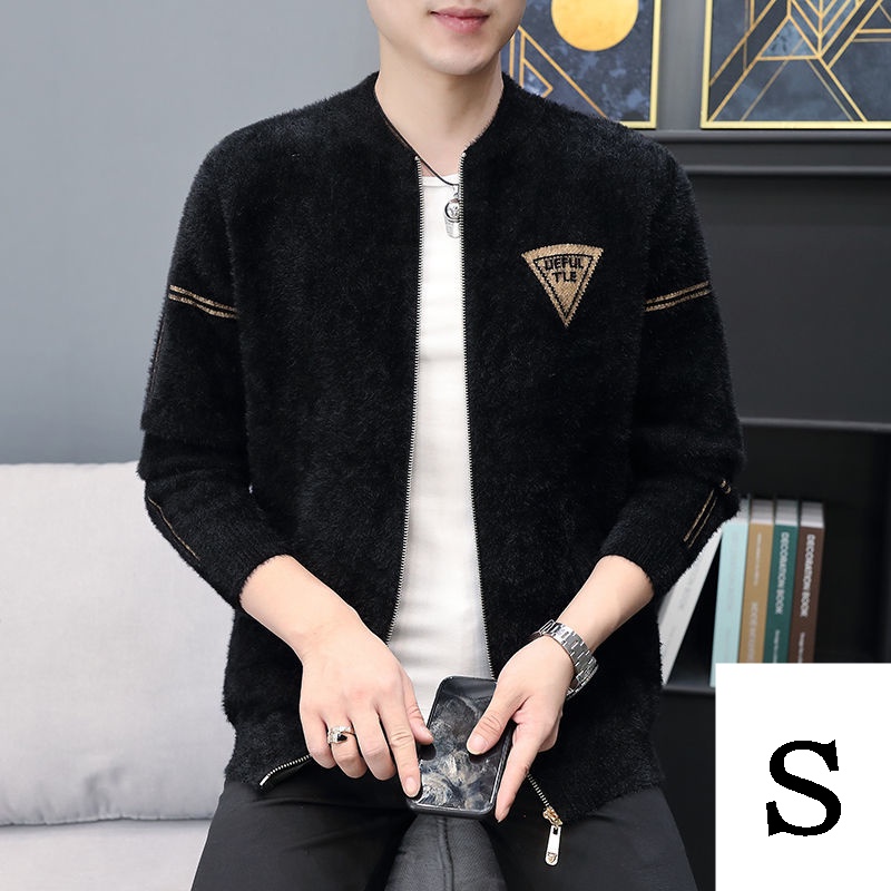 Áo Khoác Bóng Chày Lông Cừu Phong Cách Hàn Quốc Thời Trang Thu Đông Cho Nam