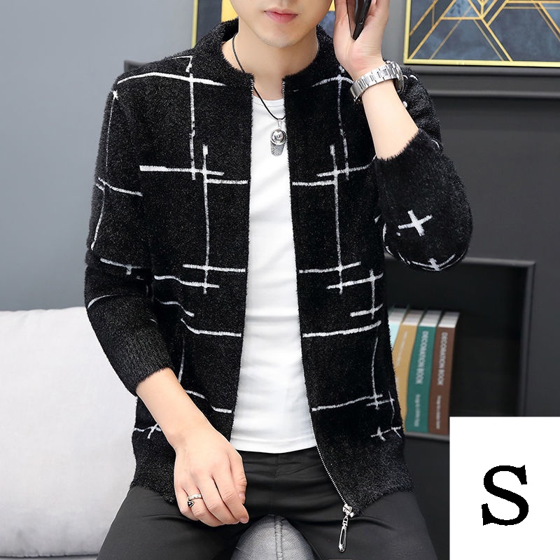 Áo Khoác Bóng Chày Lông Cừu Phong Cách Hàn Quốc Thời Trang Thu Đông Cho Nam