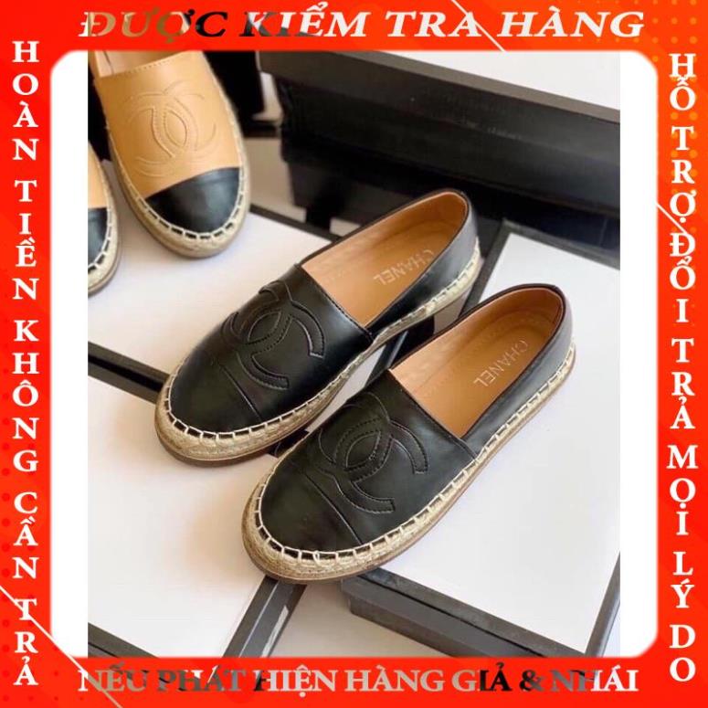 Giày lười nữ, Slip on chữ X nổi đế cao su đúc viền cói đẹp  tanglong