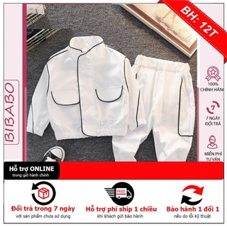 Bộ gió cho bé, Áo gió nam nữ mặc đều đẹp, thiết kế gọn gàng, thoải mái (14 - 38 kg) H4