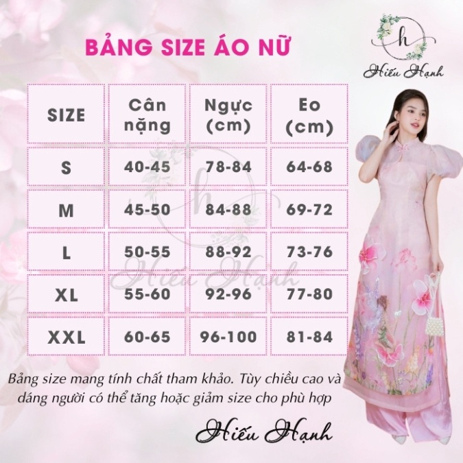 Áo dài cách tân nữ Áo dài truyền thống chất gấm kết ngọc dịu dàng màu cam - Áo Dài Sài Gòn H&T