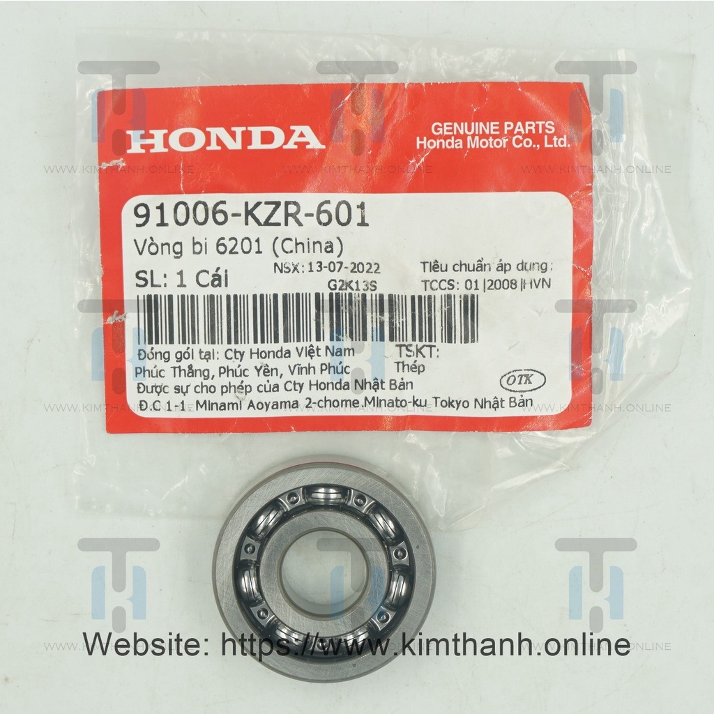 Bạc đạn nhông số Airblade 2013 Honda VN _ 91006KZR