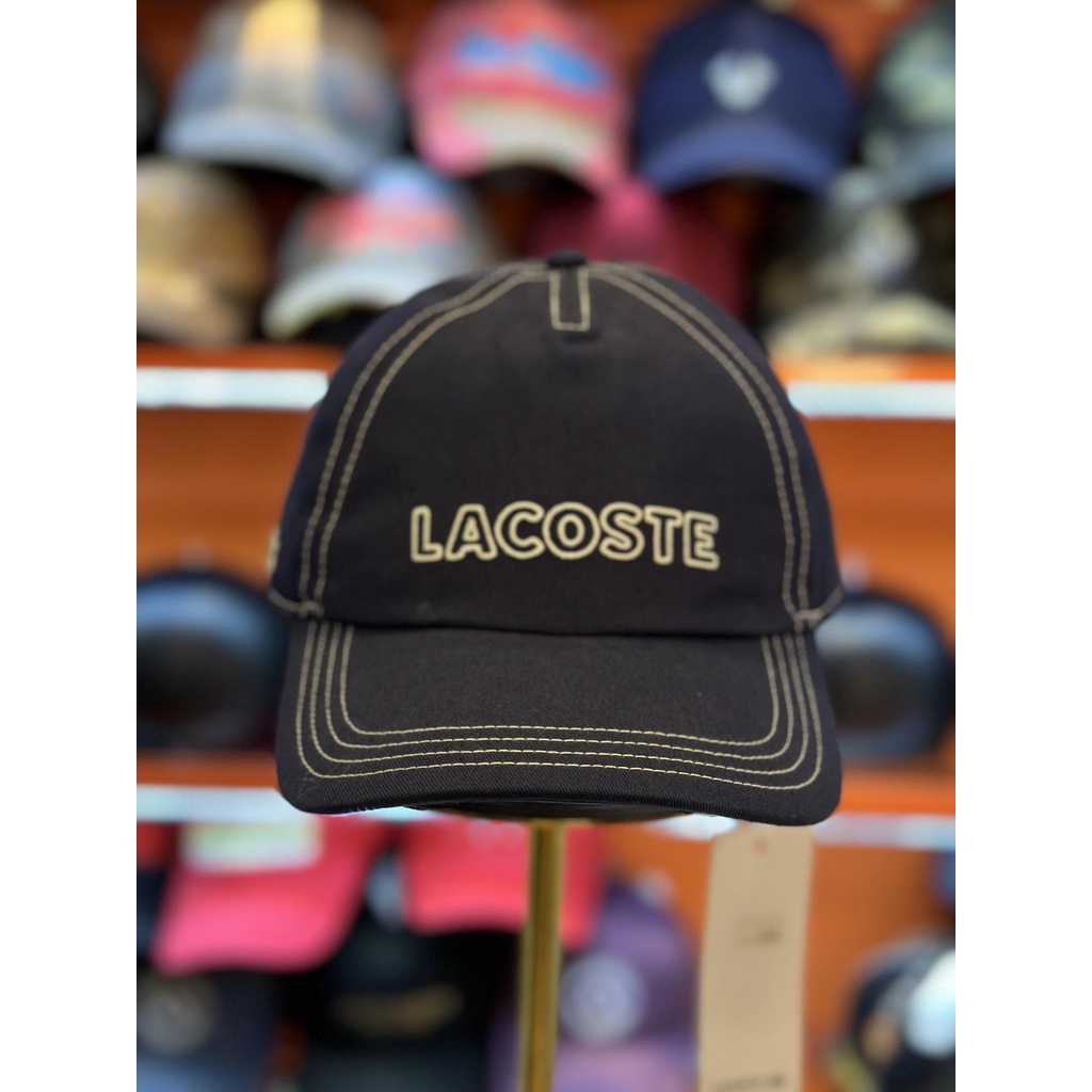 Nón Xanh Navy Chữ Trắng Lacoste - New - RK2243 51 166