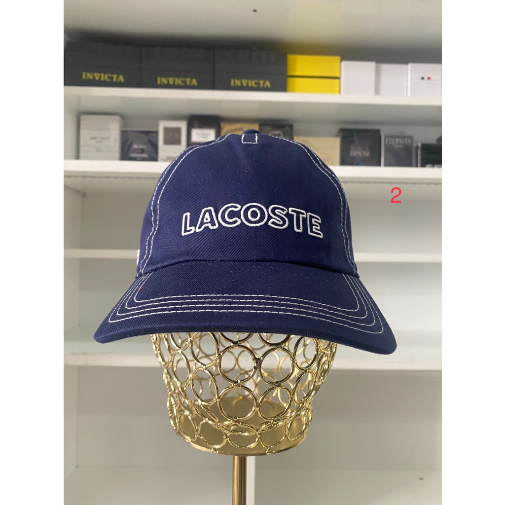 Nón Xanh Navy Chữ Trắng Lacoste - New - RK2243 51 166