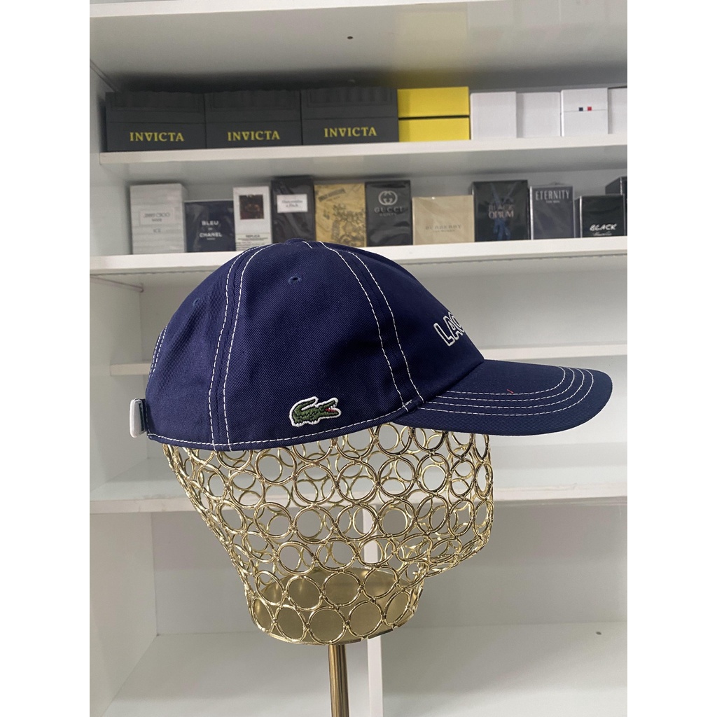 Nón Xanh Navy Chữ Trắng Lacoste - New - RK2243 51 166