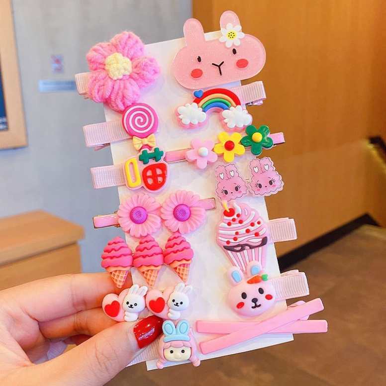 Kẹp mái, Kẹp tóc cho bé có nhiều màu sắc cho Bé🍀FREESHIP🍀Set 14 Kẹp Mái Nhiều Hình Dễ Thương Cho bé