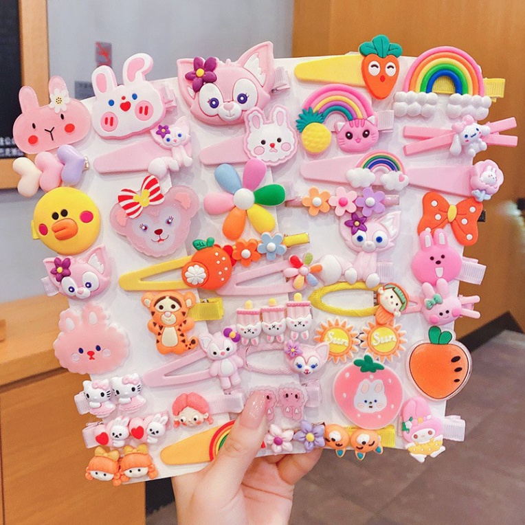 Kẹp mái, Kẹp tóc cho bé có nhiều màu sắc cho Bé🍀FREESHIP🍀Set 14 Kẹp Mái Nhiều Hình Dễ Thương Cho bé