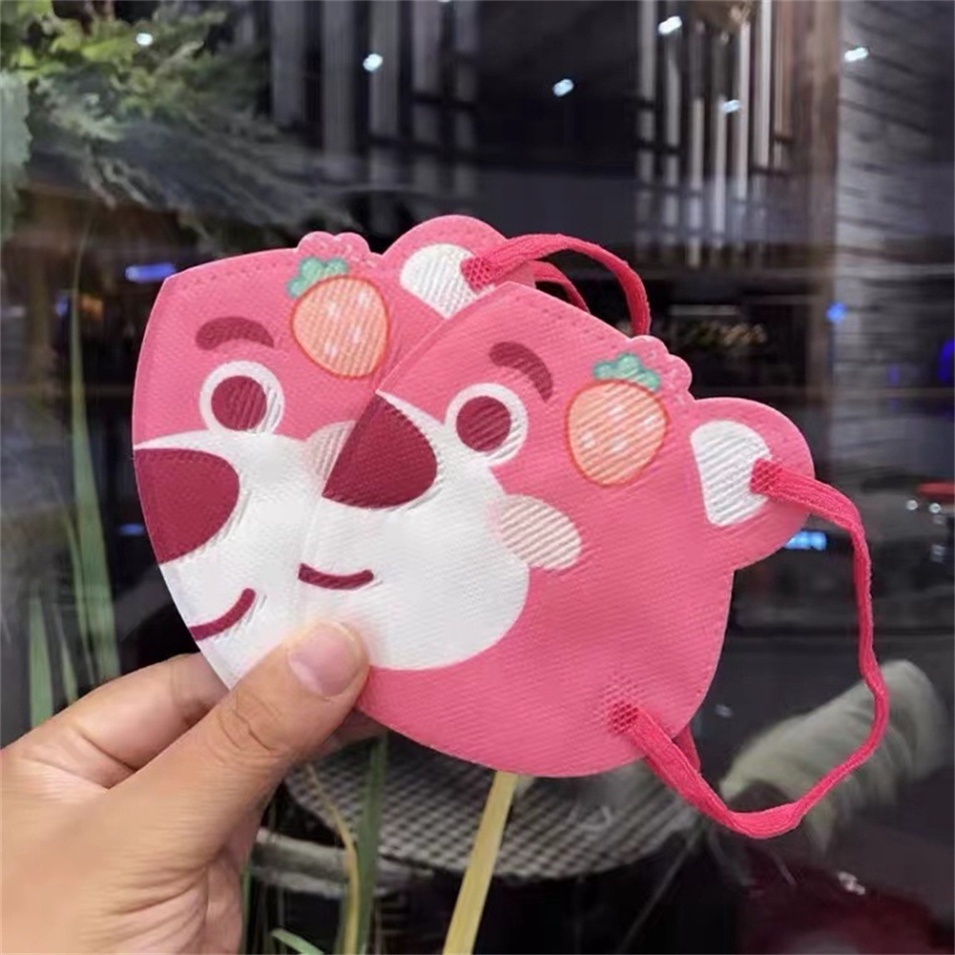 Khẩu trang Gấu Dâu Losto🍀FREESHIP🍀combo 10 khẩu trang chiếc siêu dễ thương chống nắng cho bé