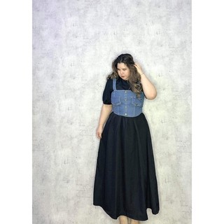 SET ĐẦM kèm ÁO JEAN BIGSIZE