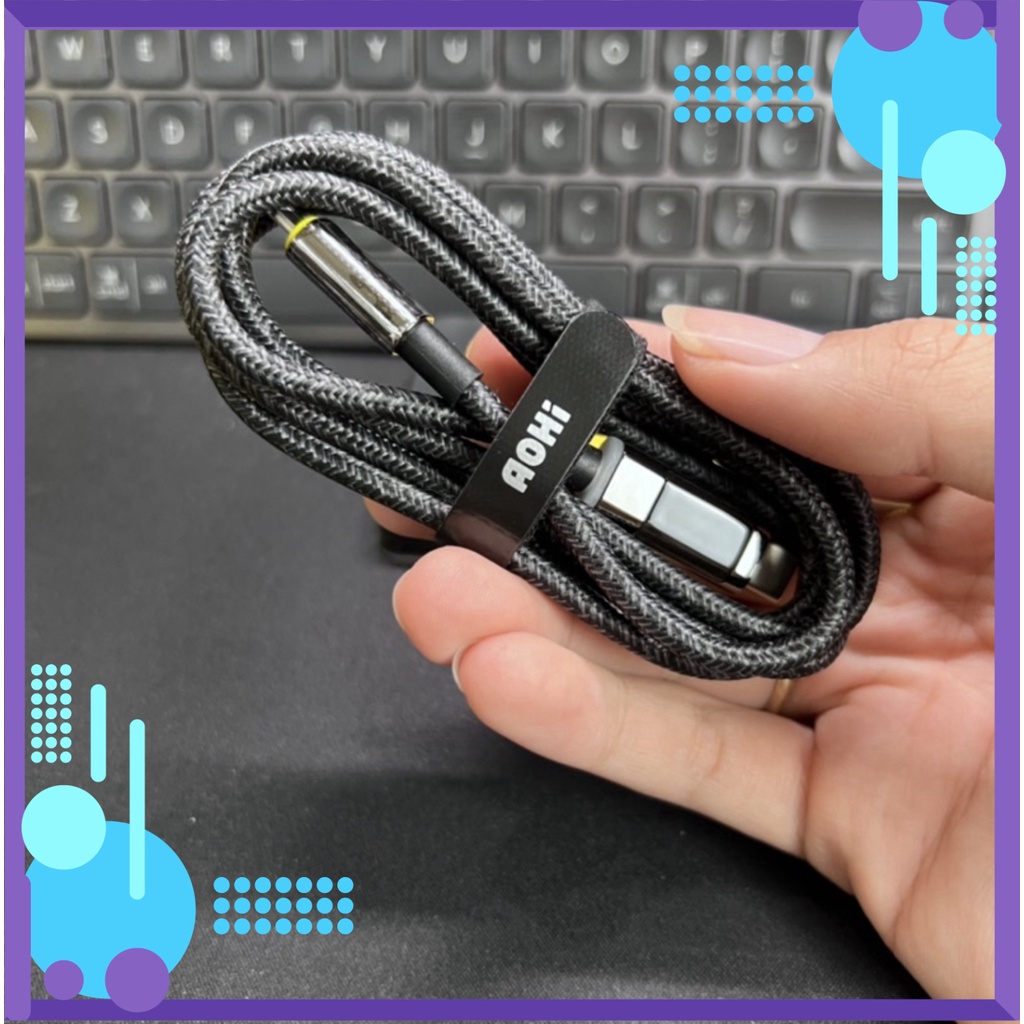 Dây cáp dù sạc nhanh AOHI Magline Pro+ AOC-L009 type C to L màn hình hiển thị công suất 27w Bảo hành 12 tháng