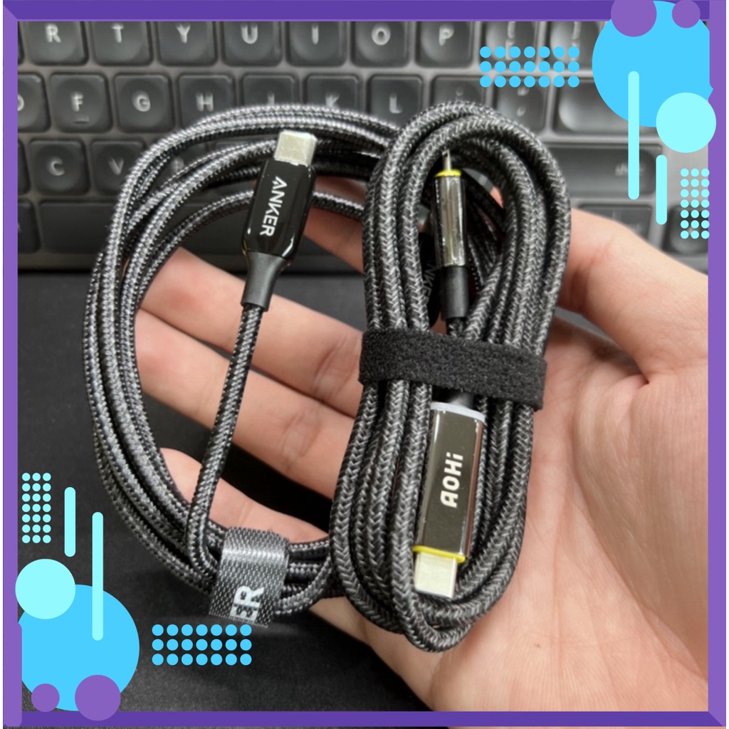 Dây cáp dù sạc nhanh AOHI Magline Pro+ AOC-L009 type C to L màn hình hiển thị công suất 27w Bảo hành 12 tháng