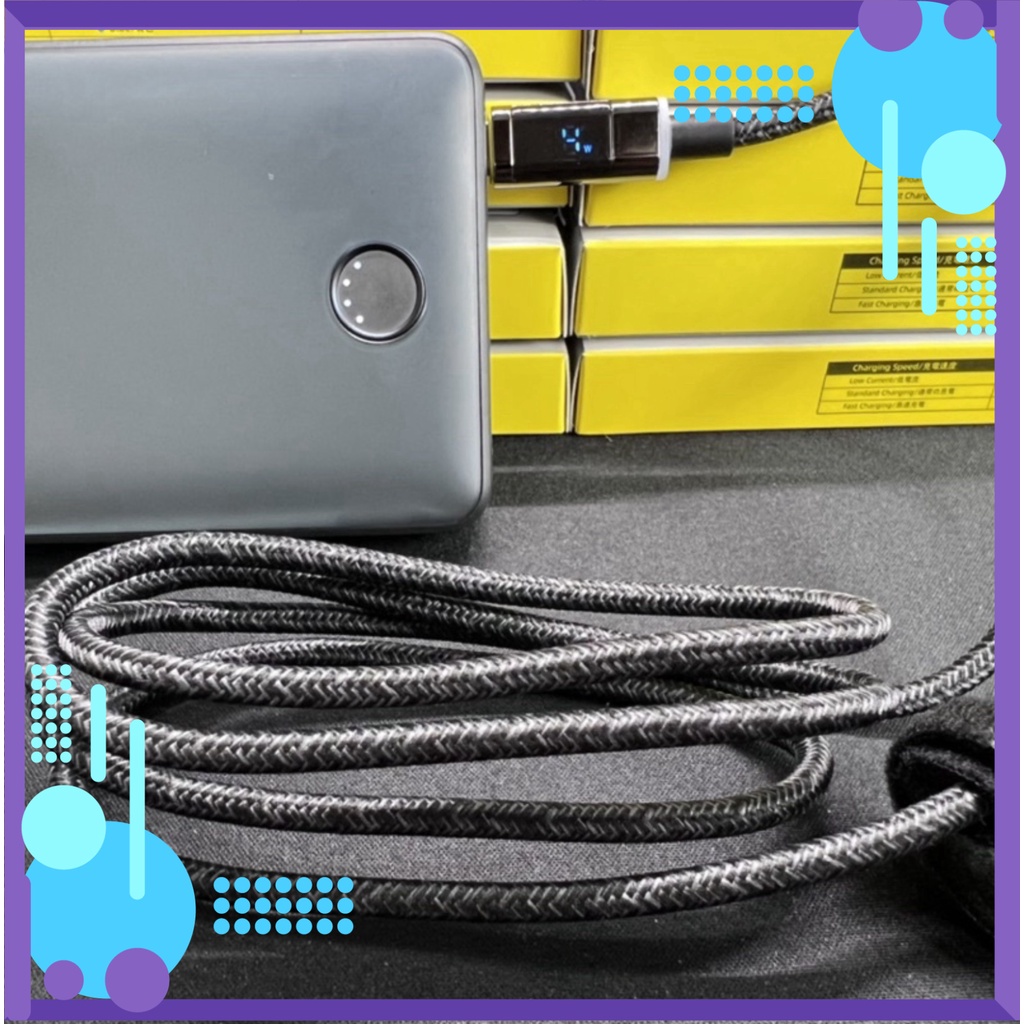 Dây cáp dù sạc nhanh AOHI Magline Pro+ AOC-L009 type C to L màn hình hiển thị công suất 27w Bảo hành 12 tháng