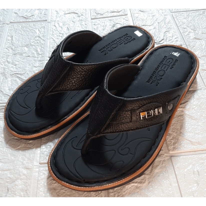 Siêu rẻ Dép Kẹp Nam Da Bò Tự Nhiên - May Quai Full D.KLuc xả kho thanh lý